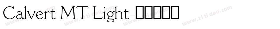 Calvert MT Light字体转换